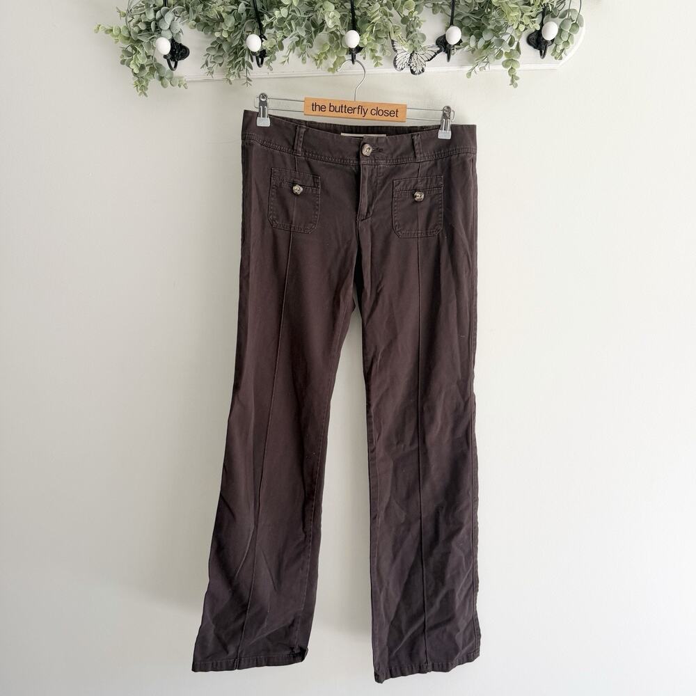 Anthropologie Daughter Of Liberation Y2K Vintage Low Rise Flared Trousers Size 6